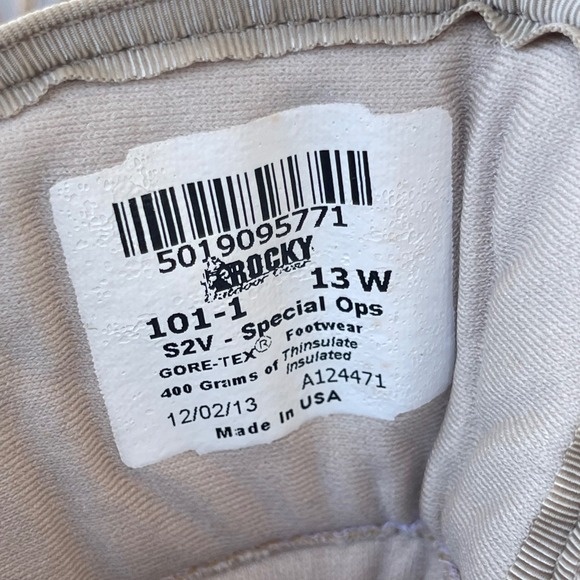 Rocky S2V Special Ops Military Boots Men 13 Wide Brown Gore-Tex Insulated USA - Picture 4 of 15